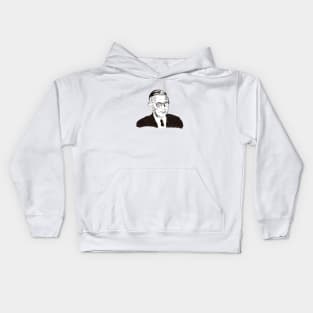 Portrait of Sartre Kids Hoodie